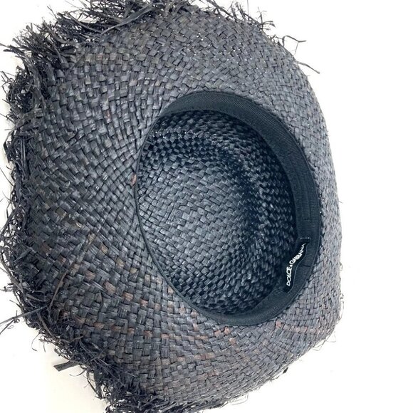 DOLCE&GABBANA straw hat hat hat Raffia Black main image 12